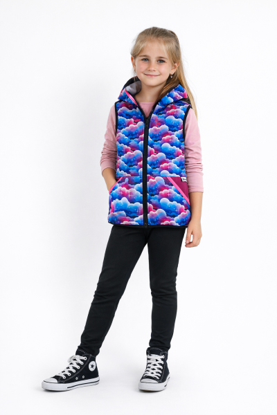Softshellová dětská vesta OBLÁČKY (2)