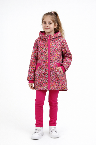 Kabát - parka softshellová RŮŽOVÉ KONFETY (6)
