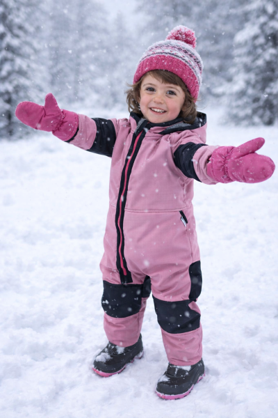 KOMBINÉZA  RŮŽOVÁ s BERÁNKEM (8)