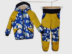 Kalhoty dětské softshellové zimní s beránkem (7)