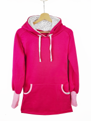 Dámské mikinošaty RŮŽOVÉ (1)