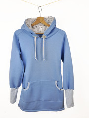 Dámské mikinošaty BLANKYTNĚ MODRÉ (1)