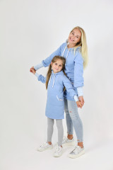 Dámské mikinošaty BLANKYTNĚ MODRÉ (3)