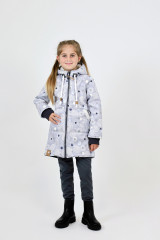 Kabát softshellový zimní s beránkem VZOROVANÉ KRUHY (4)