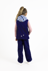 Softshellová dětská vesta MODRÁ SRDÍČKA (4)