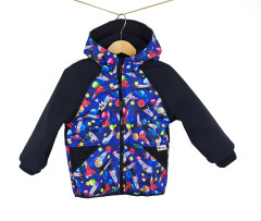 Bunda softshellová VESMÍR na černé (1)