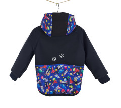 Bunda softshellová VESMÍR na černé (2)