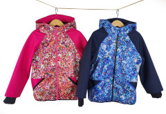 Bunda softshellová MODRÉ KONFETY (3)