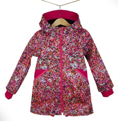 Kabát - parka softshellová MORDÉ KONFETY (5)