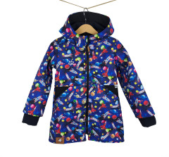 Kabát - parka softshellová RŮŽOVÉ KONFETY (1)