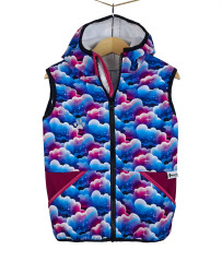 Softshellová dětská vesta RŮŽOVÉ KONFETY (1)