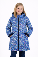 Kabát - parka softshellová MODRÉ KONFETY (4)