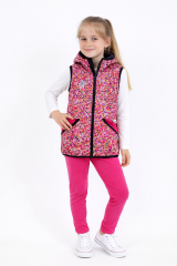 Softshellová dětská vesta RŮŽOVÉ KONFETY