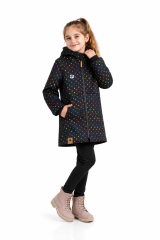 Kabát - parka softshellová DUHOVÉ DIAMANTKY
