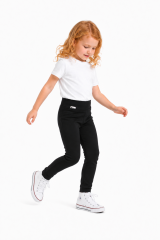 Dívčí softshellové legíny s fleecem černé (4)
